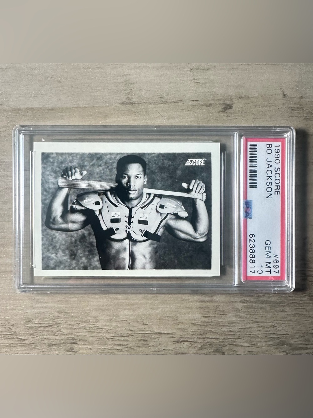 Bo Jackson Gem Mint 10 1990 Score #697 Iconic Novelty Football & Baseball Card